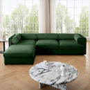 Contemporary Elegant White Chenille Sofa With Storage And Ottoman