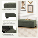 Textured Fabric Ottoman Bench With Hinged Lid
