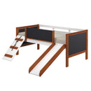 Aurea - Twin Loft Bed With Slide Slats Ststem Included - Cherry Oak / White