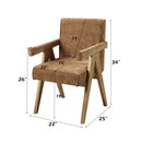 Zoey - Arm Chair (Set of 2) - Chocolate Chenille & Oak
