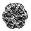 Light Plaid Pumpkin, For Holiday Halloween Decor - Black / White