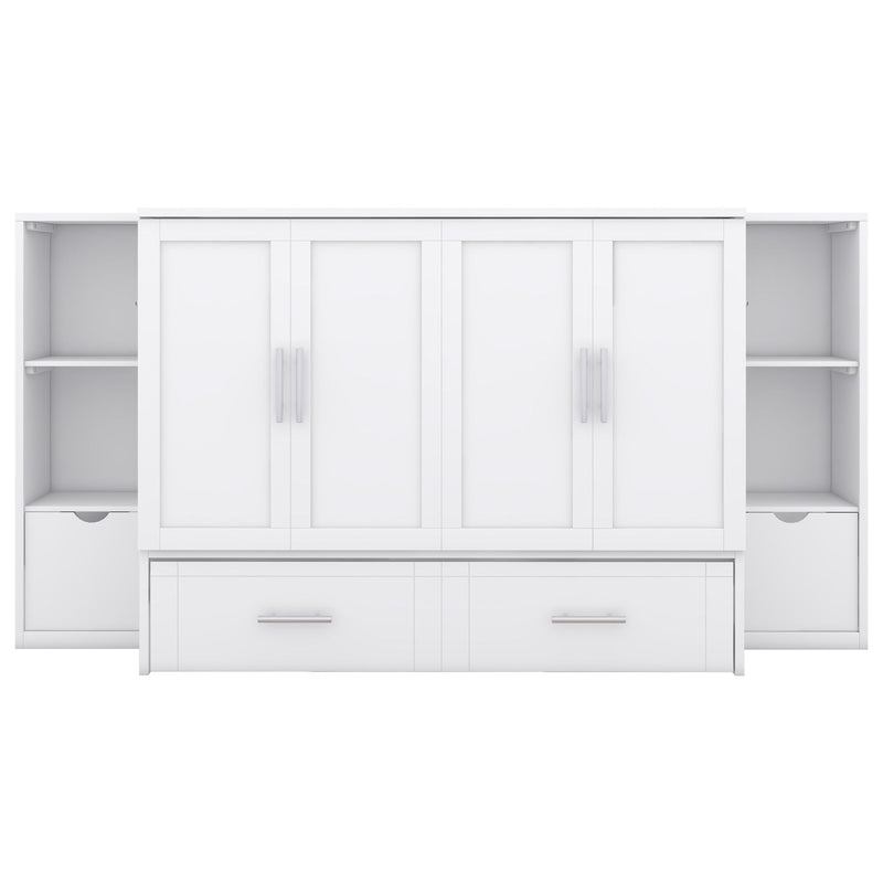 Murphy Bed With Shelves, Drawers And USB Ports