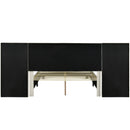 Upholstered Platform Bed With Big Headboard