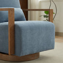 Swivel Modern Upholstered Accent Chair With Armrests