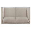 Islington - Fabric Upholstered Panel Arm Loveseat - Taupe