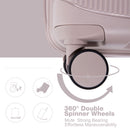 3 Piece Set Expandable Hardshell Suitcase Double Spinner Wheels