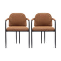 Modern Dining Chair Set With Durable Iron Frame And Comfortable Fabric Upholstery