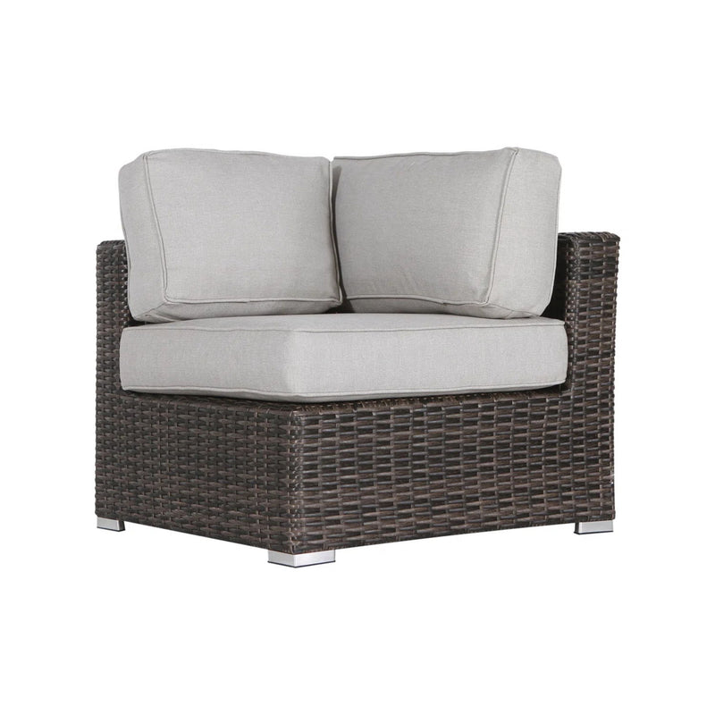 Contemporary Outdoor Rattan Wicker Sectional Seating Group With Cushions