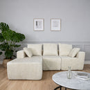 Corner Combination Sofa Sectional Couch With Soft Plush Fabric