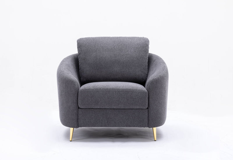 Yuina - Linen Chair - Gray