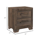 Plinz - 2 Drawer Nightstand - Brown