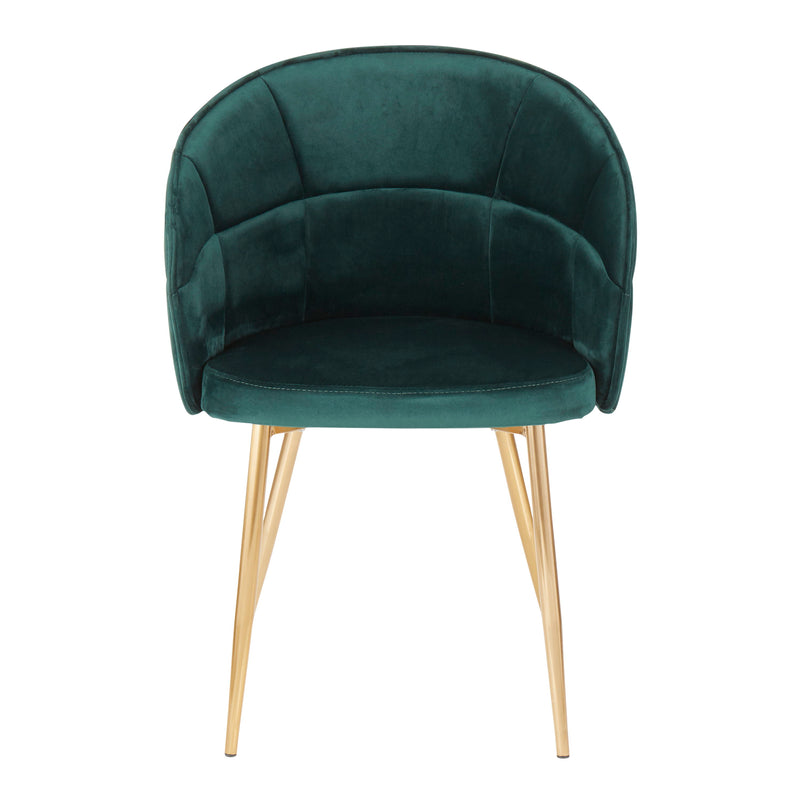 Lindsey - Contemporary Chair - Gold / Green