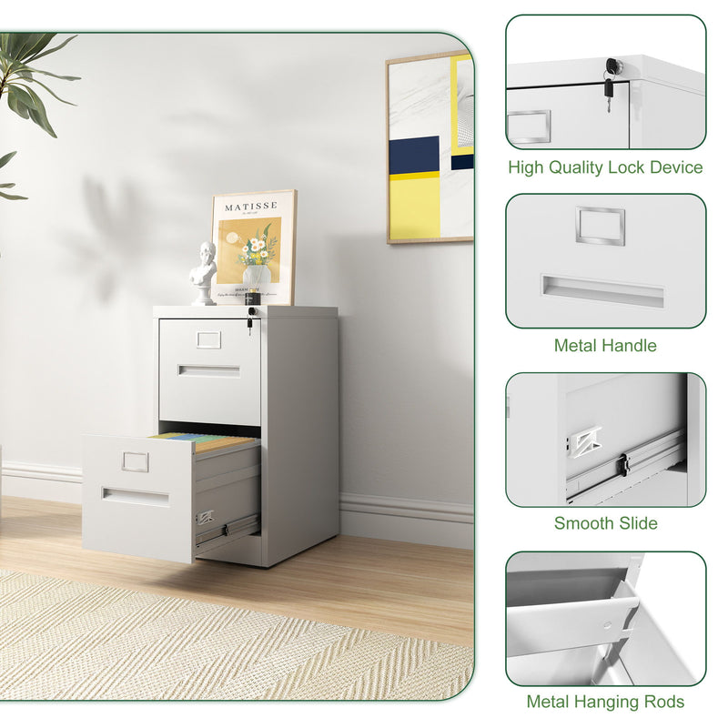 Premium Drawer File Cabinet With Lock, Metal Vertical Design, A4 Legal / Letter Size