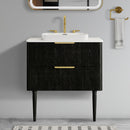 Elena - Modern Bathroom Vanity With Sink With Ample Storage, 2 Soft Close Drawers