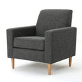 Nebulize - Upholstered Fabric Club Chair With Button Tufted And Square Off Arm And Back