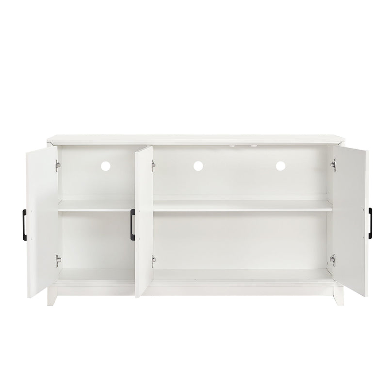 TV Stand For TVs Up To 65", Modern Entertainment Center Media Console Cabinet With 2 Spacious Storage Space