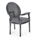 French Country Style Wood And Cane Upholstered Dining Chair Set