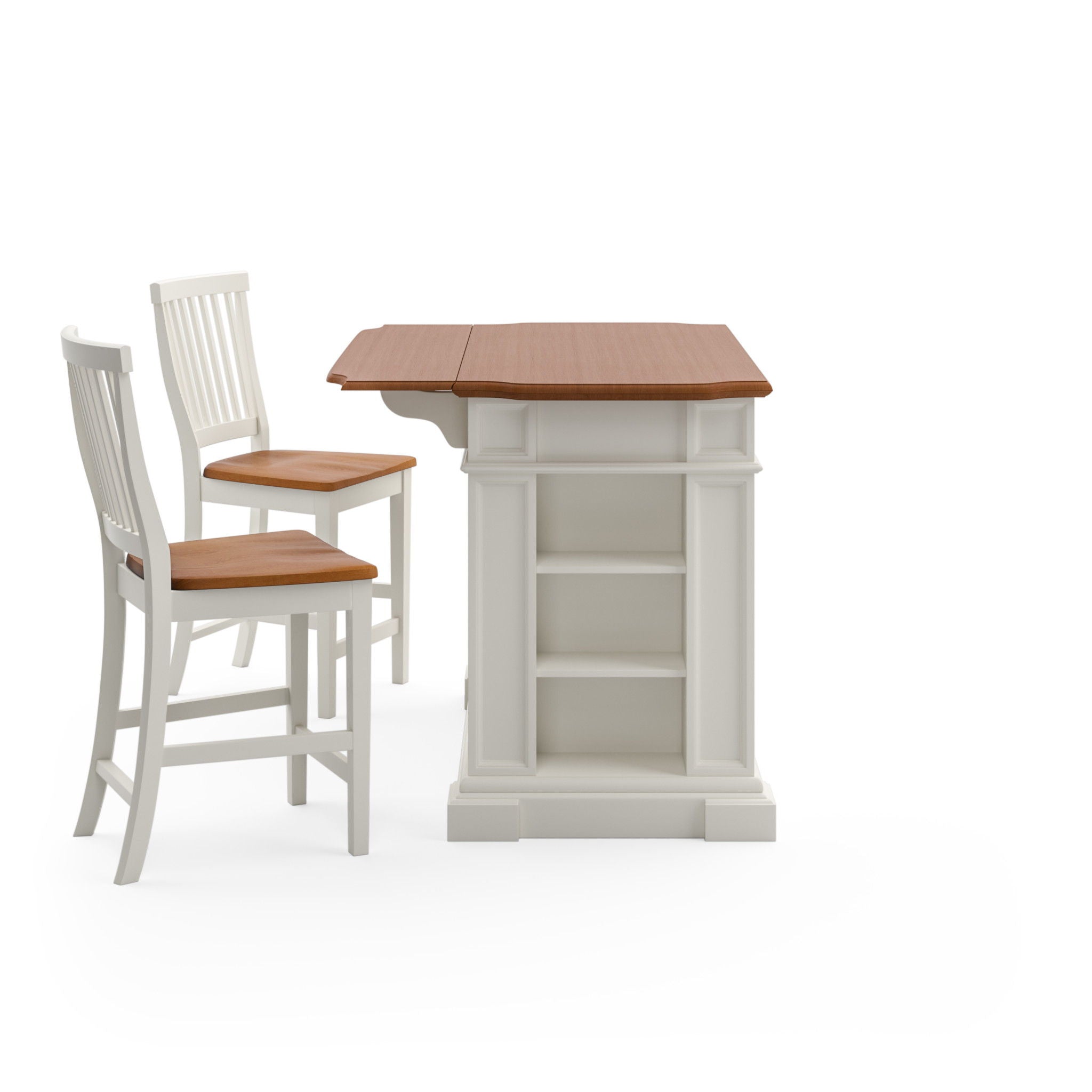 Americana - Kitchen Island Set - White - Atlantic Fine Furniture Melbourne FL
