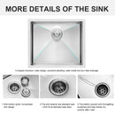 Undermount Stainless Steel Kitchen Sink, Deep Single Bowl Basin