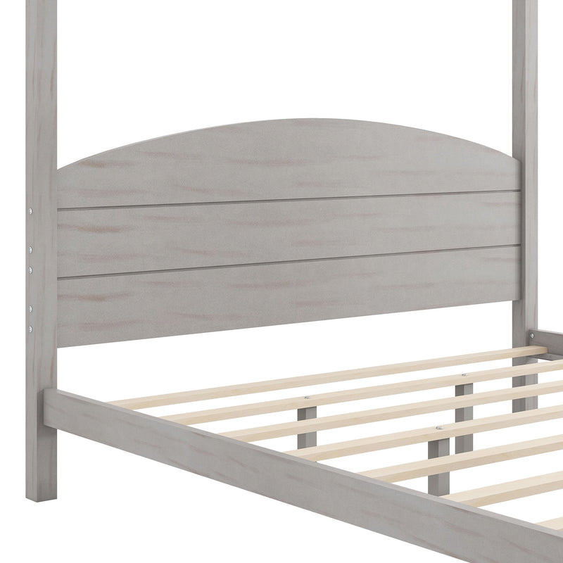 anopy Platform Bed With Headboard And Support Legs