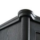 Vintage Display Cabinet With Double Glass Doors, Traditional Style For Collectibles, Ash Wood Veneer, 73.25" Tall - Black / Natural