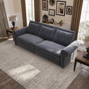 3 In 1 Convertible Sleeper Sofa With Nailhead Trim & Rolled Arm