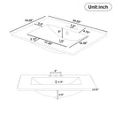 Bathroom Vanity With Sink, Deep Drawer, Door Shelf, 2 Tier Basket