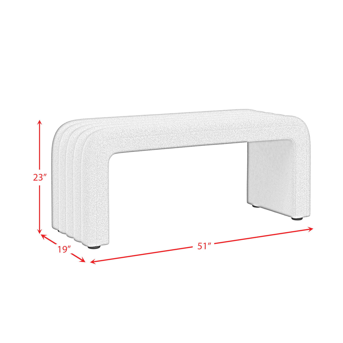 Seqouia Bench With 2 Stools in Cream by Elements International, view 8