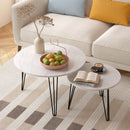 Round Nesting Coffee Table For Living Room (Set of 2)