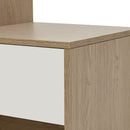 Modern Multi Functional Shoe Storage Bench & Cabinets With Adjustable Shelves - Gray / Natural Wood / White