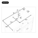 Modern Bathroom Vanity With Ceramic Sink, Freestanding, One Tip Out Drawer, 3 Side Drawers, Adjustable Shelf