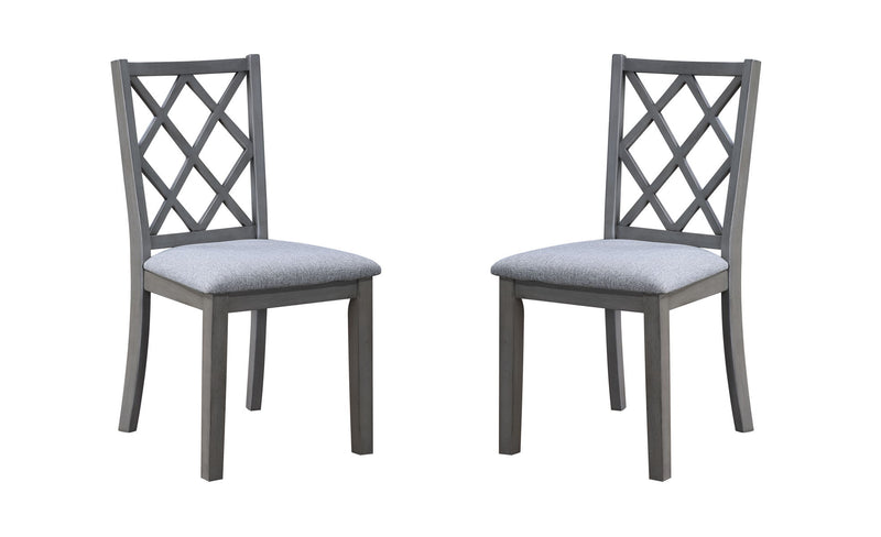 Carlisle - Cross Back Side Dining Chair (Set of 2) - Gray