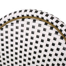 Outdoor Rattan And Aluminum French Bistro Chairs Set