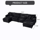 Modern Comfy Deep Seat Modular Sectional Sofa Cloud Couch With Ottoman