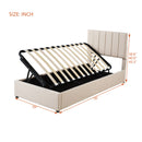 Upholstered Platform Bed With A Hydraulic Storage System