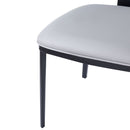 5 Pieces Modern Faux Leather And Metal Dining Set