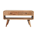 Reverse Curve Media Unit - Oak