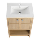 Modern Freestanding Bathroom Vanity With Ceramic Sink And Soft Closing Doors