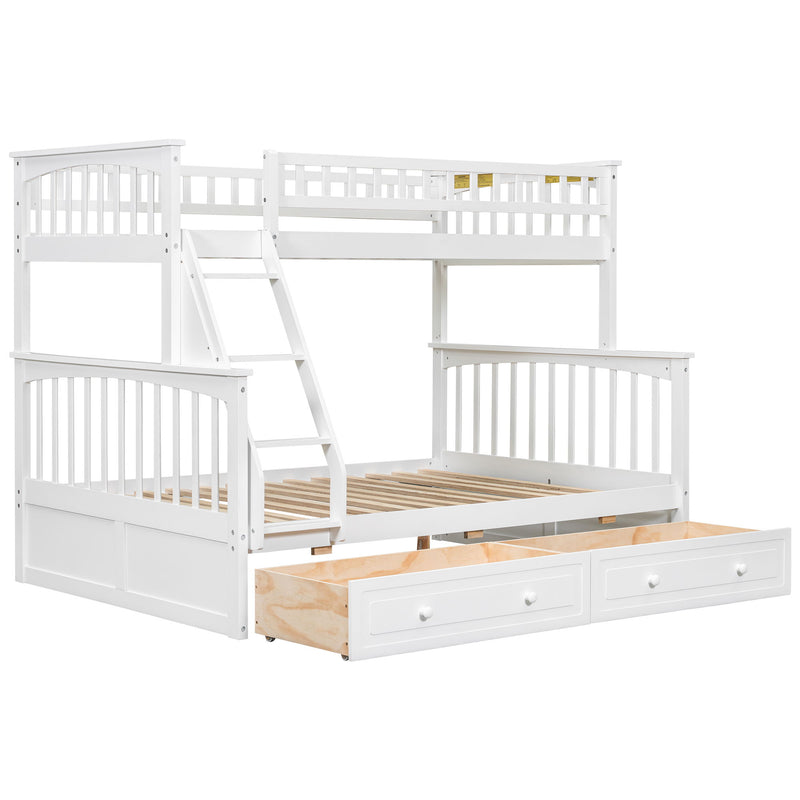 Bunk Bed With Drawers, Convertible Storage Bed