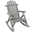 Durable Wooden Porch Rocker, Fir Log Rocking Chair