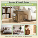 Vintage Flip Top Side Table With USB Ports