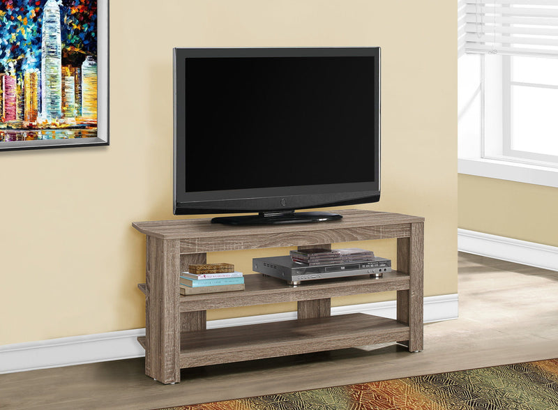 TV Stand, Console, Media Entertainment Center, 3 Storage Shelves