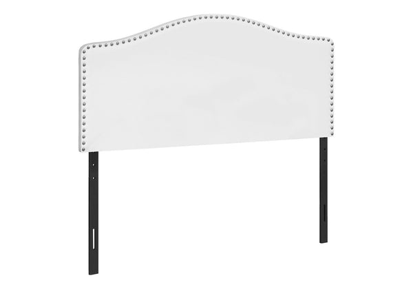 Full Size, Bed Headboard Only, Upholstered, Transitional - White