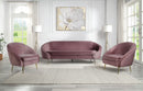 Abey - Sofa - Pink Velvet - Atlantic Fine Furniture Inc