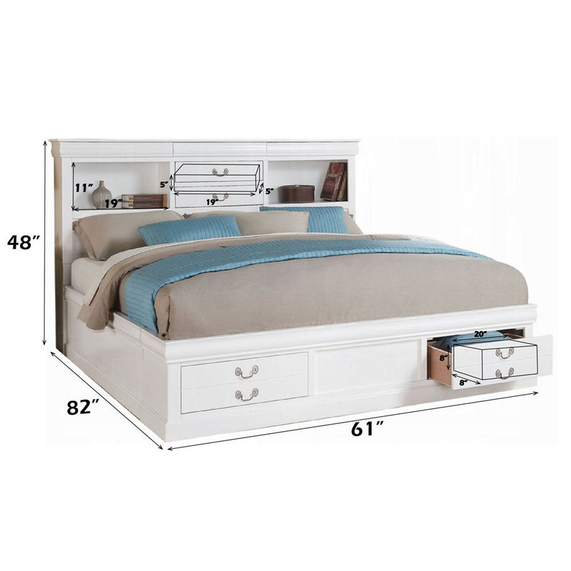 Louis Philippe III - Bed w/Storage