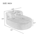 Modern Chaise Lounge Sofa Boneless Couch With Supportive Pillows