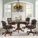 Turk - Upholstered Swivel Dining And Game Chair - Tobacco