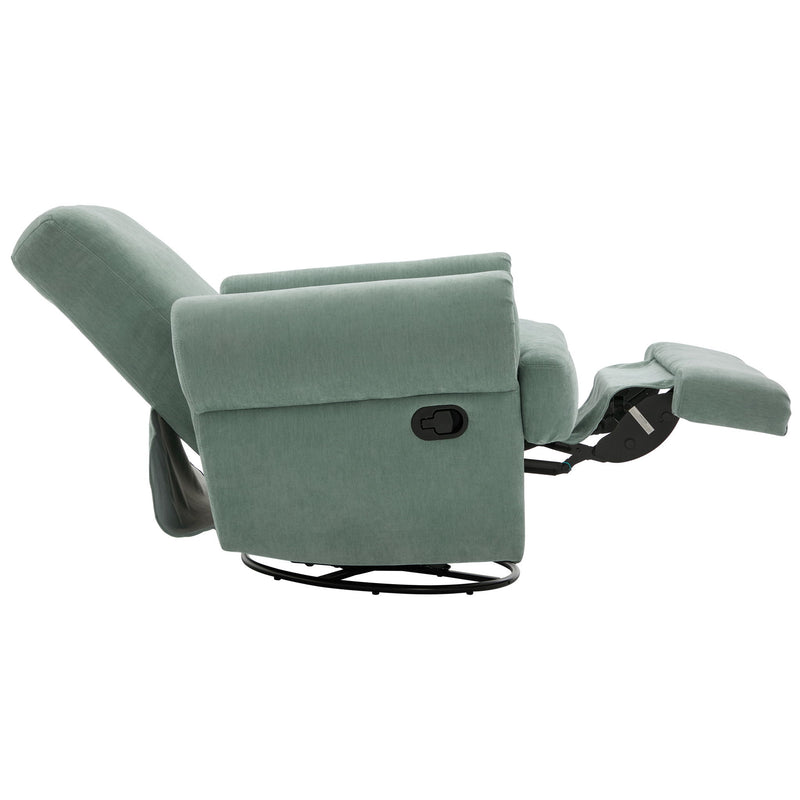 Manual Swivel Recliner Rocker Chair With Adjustable Backrest