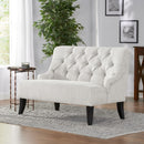 Nicole - French Style Upholstered Loveseat With Tufted Backrest