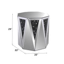 Nysa - End Table - Mirrored & Faux Crystals